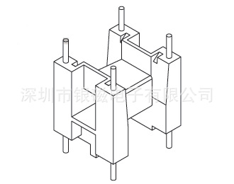 UU16骨架YC-UU-1501，2+2P厂家直销，变压器骨架电感底座