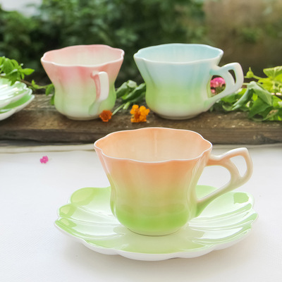 厂家直销 骨瓷花草茶具 陶瓷杯碟 花茶杯 咖啡杯 下午茶具批发|ms