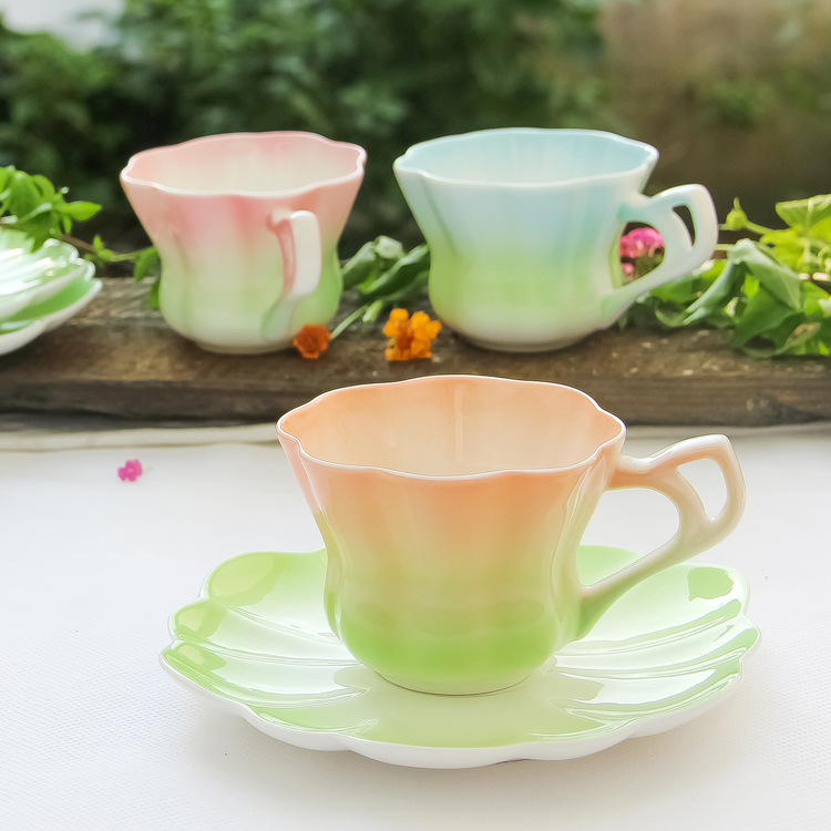 厂家直销 骨瓷花草茶具 陶瓷杯碟 花茶杯 咖啡杯 下午茶具批发|ms