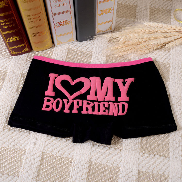 lady Underwear pure cotton Printed letters Boxer Low-waisted Cotton Ladies sexy Large BF Underwear Direct selling wholesale