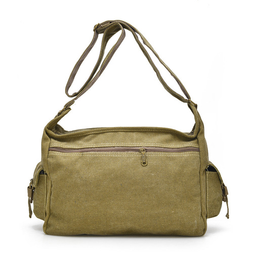 New Retro Canvas Men's Bag Large Single Shoulder Crossbody Bag Men's Bag Foreign Trade Export Large Tool Bag Manufacturer Bag