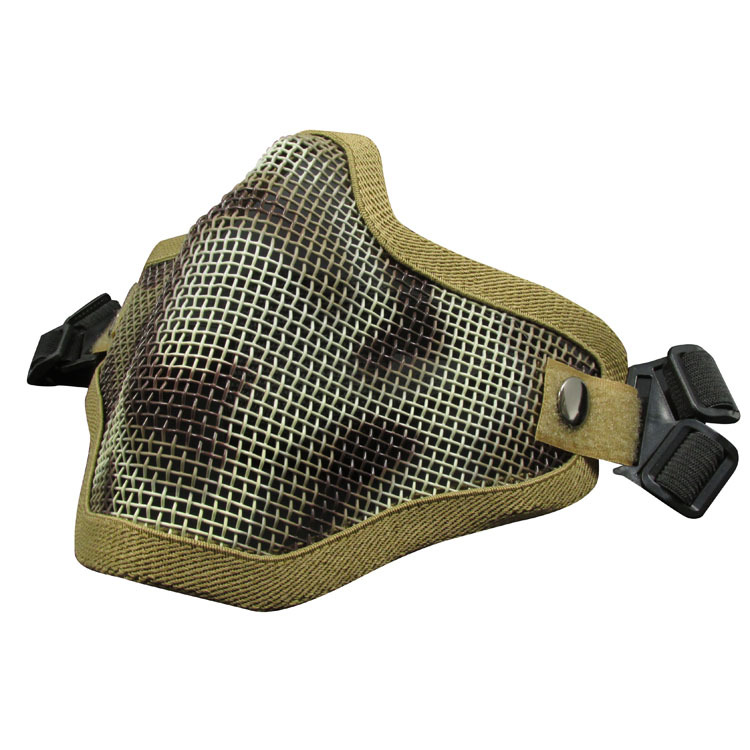 V1双带丛林钢丝网面具 半脸骷髅面具 户外骑行野战彩色面罩