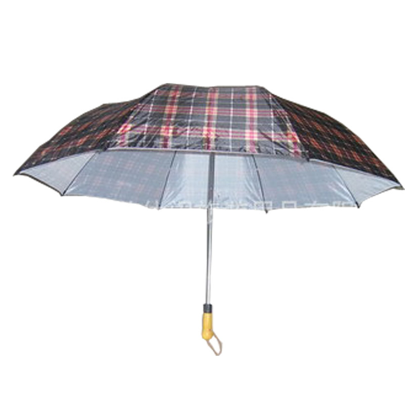 新款二折高尔夫格子伞 户外出行遮阳防嗮伞批发 多色可选太阳伞|ru