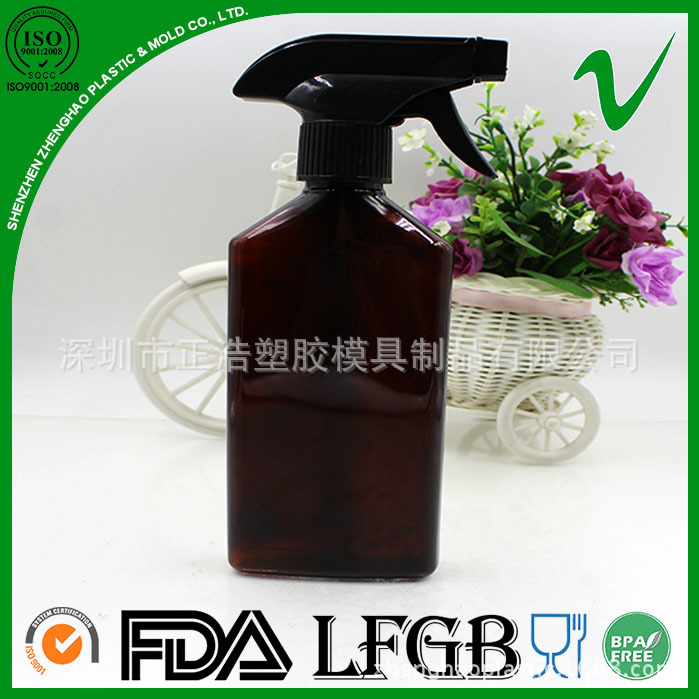 厂家定制PET 250ml 注塑喷枪塑胶瓶 液体通用包装瓶加工