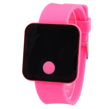 厂家大量现货批发韩国时尚硅胶LED电子手表创意触屏方形手表腕表