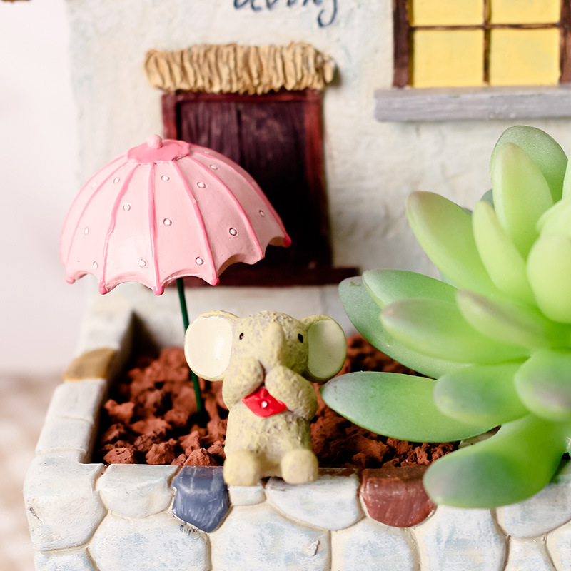 Chậu Cây Resin Que cắm hoa hình bóng bay resin phong cách Zakka, phụ kiện DIY chậu cây mọng nước (RG-281)