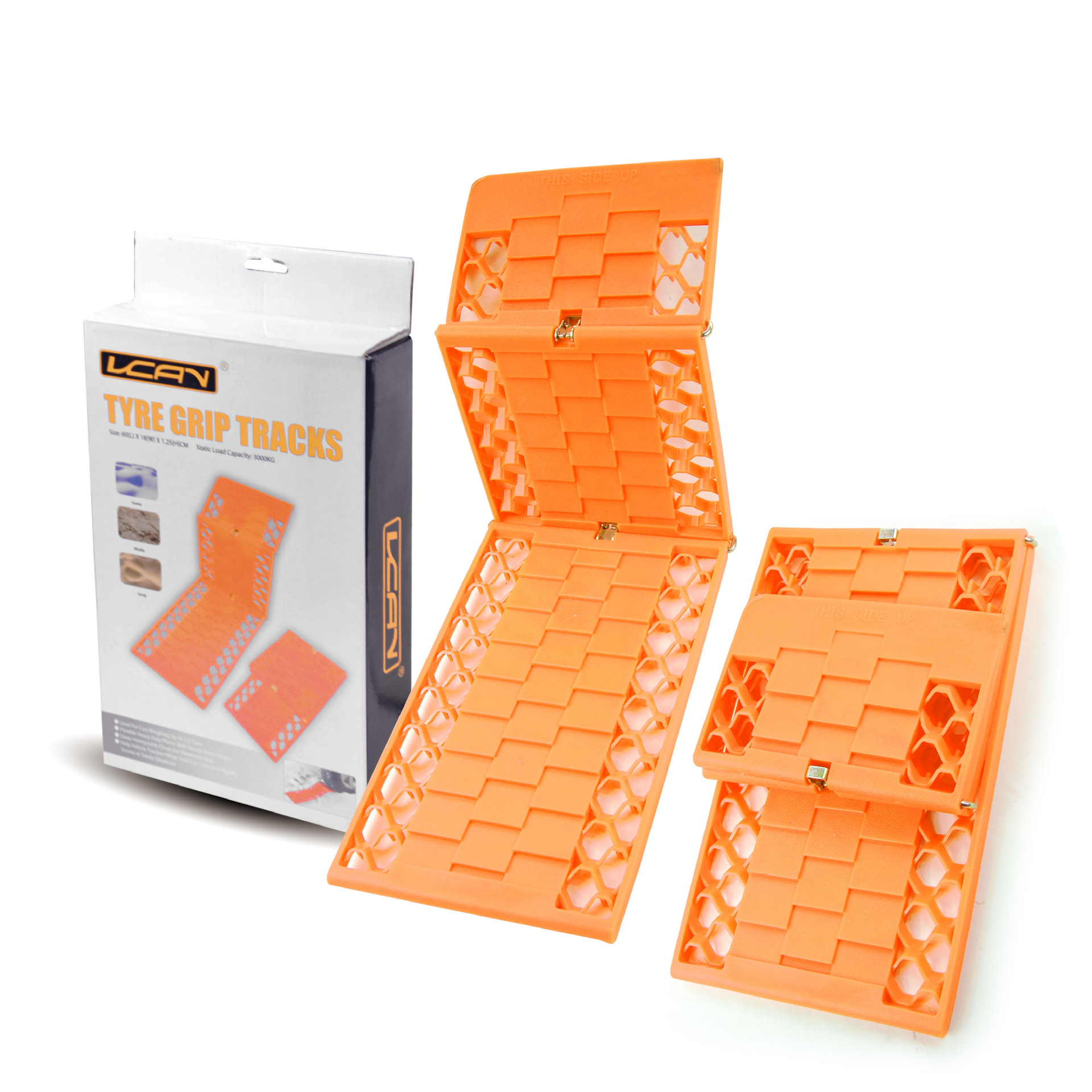 汽车牵引救援履带脱困户外应急轮胎防滑防陷防沙板，双片装