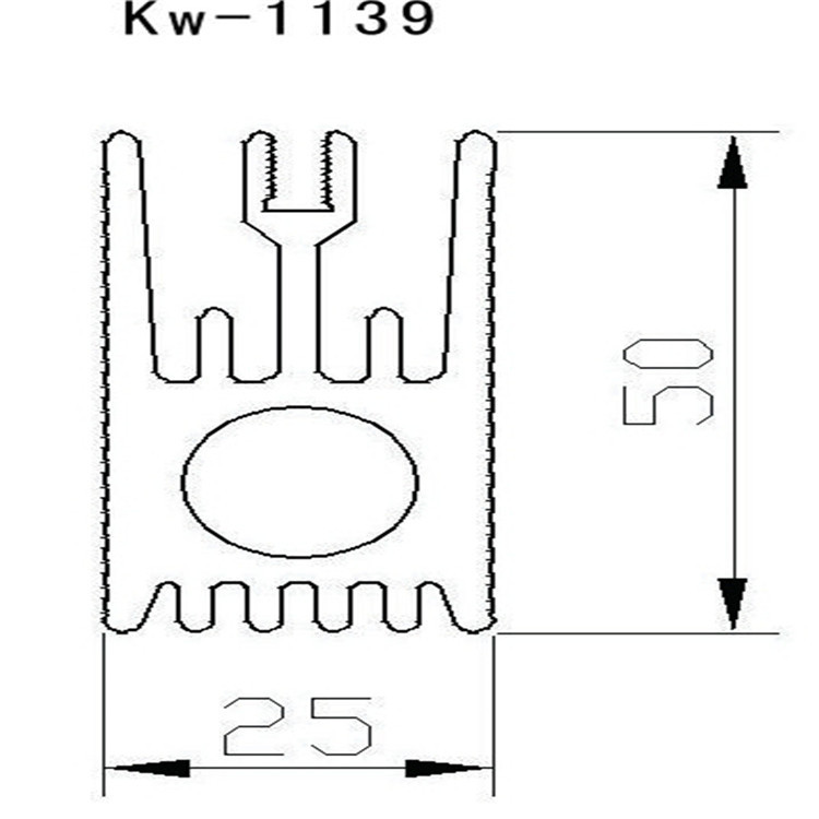 宽度25mm,厚度50mm 河南电子散热器 五金冲压 铝板