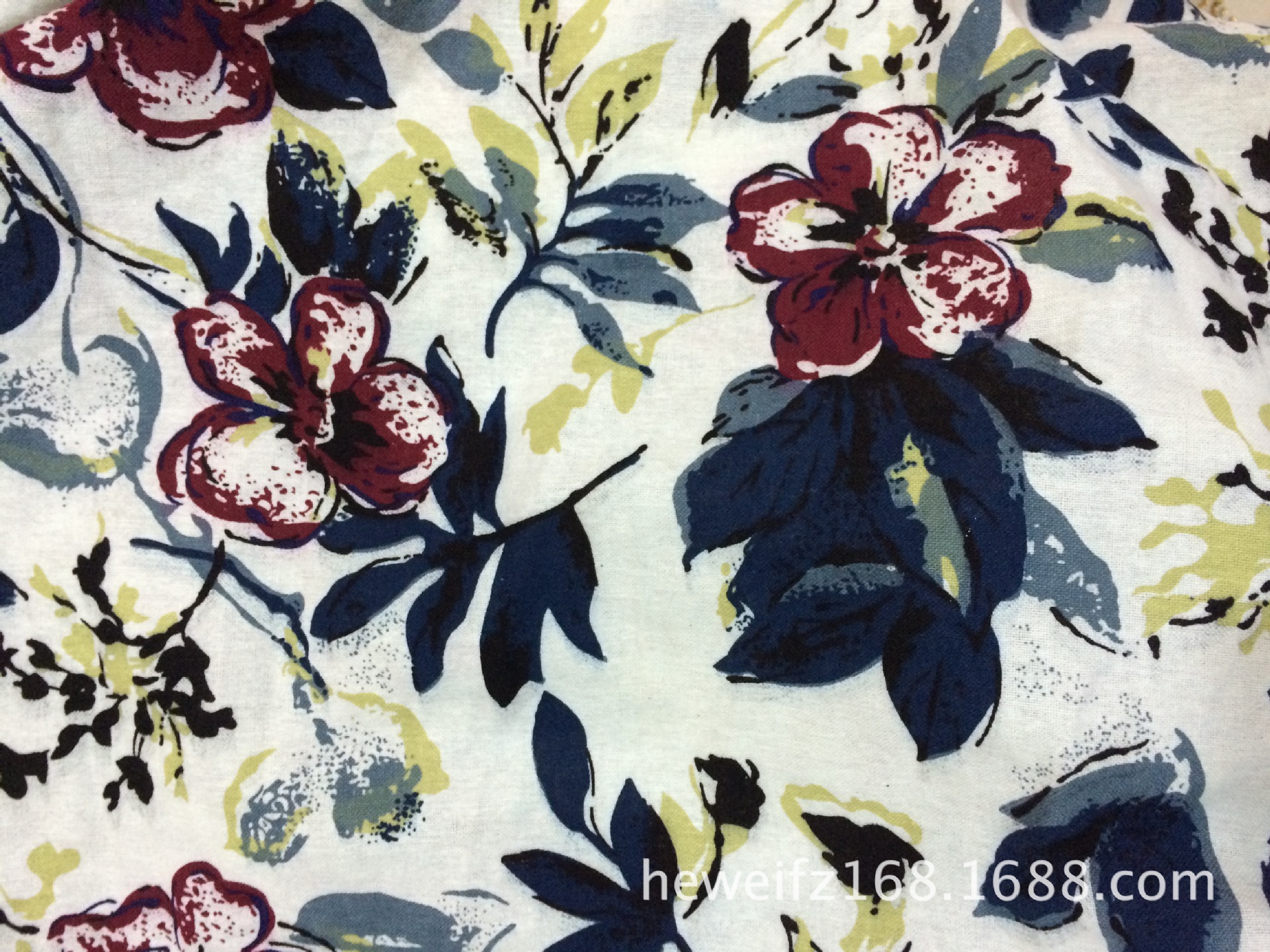 厂价直销F8051 现货供应 麻棉印花 时尚服装棉麻桌布窗帘面料