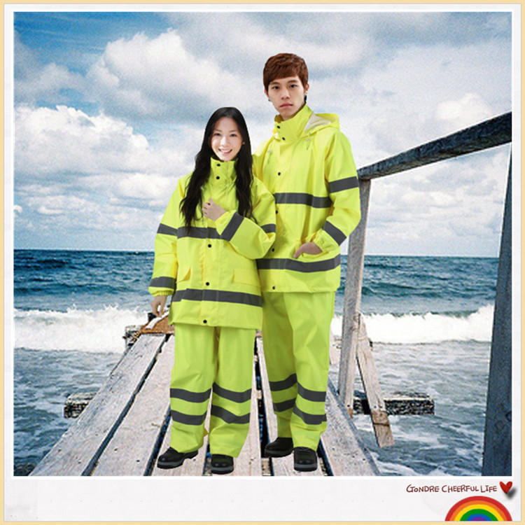 Outdoor Waterproof Electric Vehicle Motorcycle Split Raincoat High-brightness Reflective Safety Protection Raincoat Set