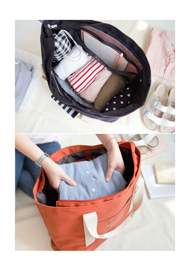 Simple Letter Printing Multifunctional Clothes Shoes Large-capacity Storage Bag Wholesale Nihaojewelry display picture 5