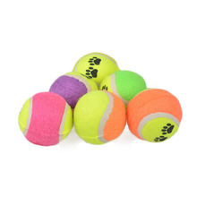 寵物毛絨網球拋投狗玩具 寵物玩具球狗狗用品訓練器 寵物腳印球