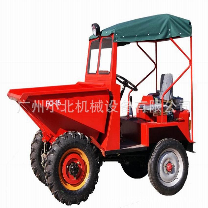 FC15半自动柴油动力工程翻斗车 工程前翻斗车广州出口翻斗车