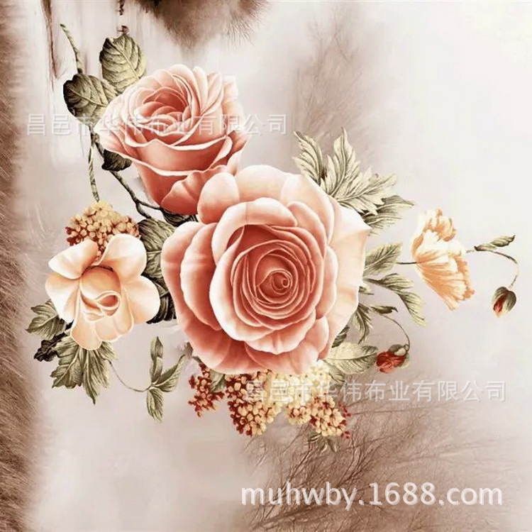 涤纶印花床单面料 AB版 出口非洲家纺印花用布