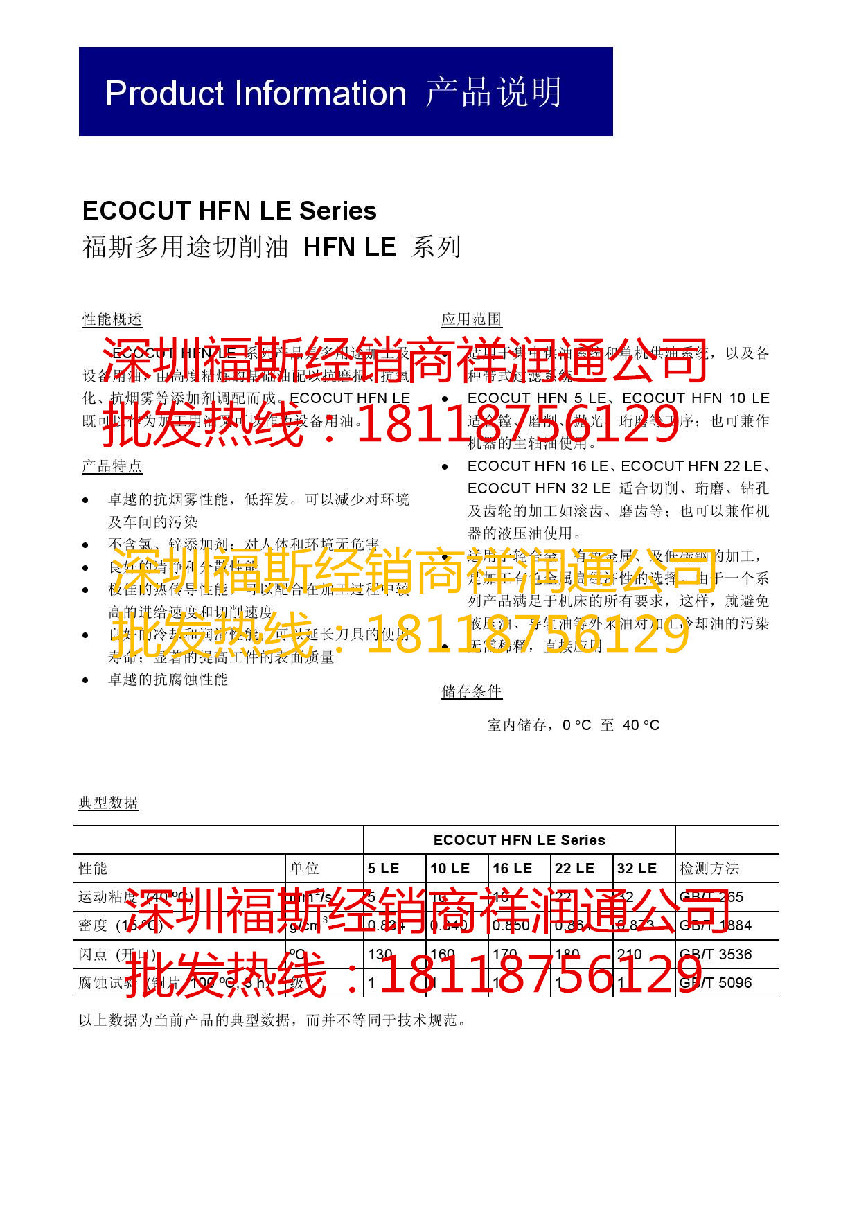 ECOCUT HFN LE系列