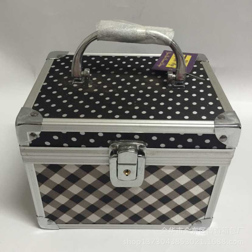 多层美甲箱专业化妆师跟妆专用小号便携手提家用铝合金化妆箱