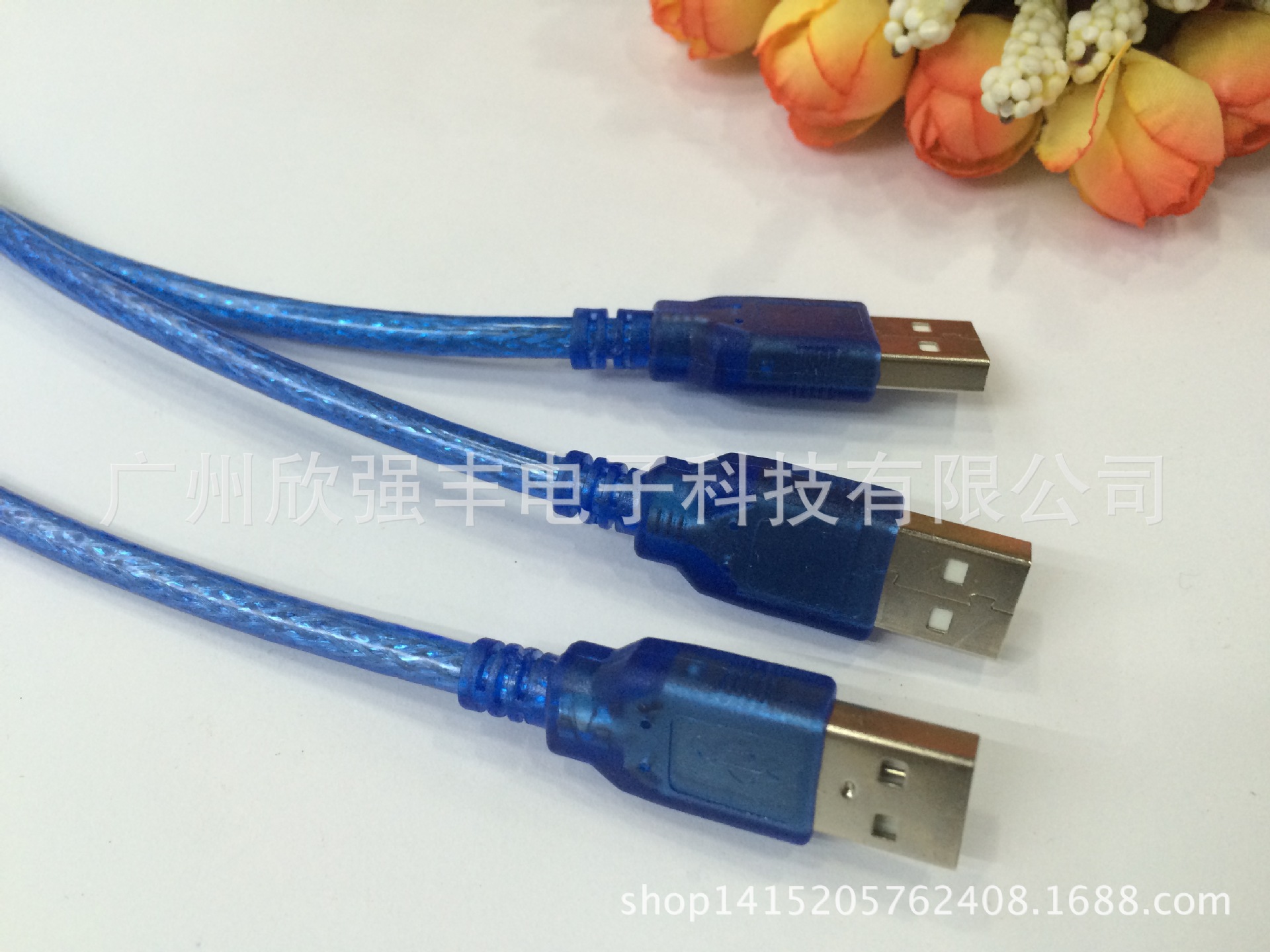 厂家直销1.3版HDMI蓝色麦克5P短线扁型口线USB公转智能手机线-阿里巴巴