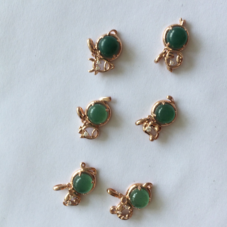 小饰品电镀玫瑰金水晶表面镀金加工五金电镀厂吊坠表面电镀玫瑰金