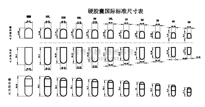 胶囊标准尺寸