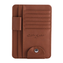 2018新款汽车用品真皮遮阳板卡夹 多功能车用笔插眼镜夹厂家直供