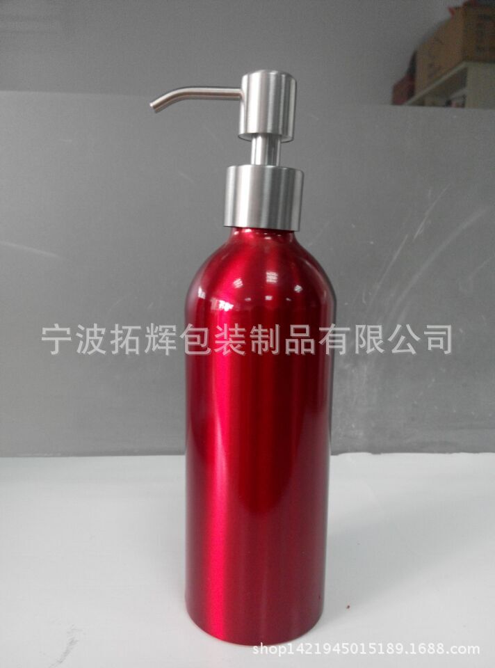 铝瓶，圆形铝瓶，洗发露铝瓶，沐浴露铝瓶配高档金属喷头
