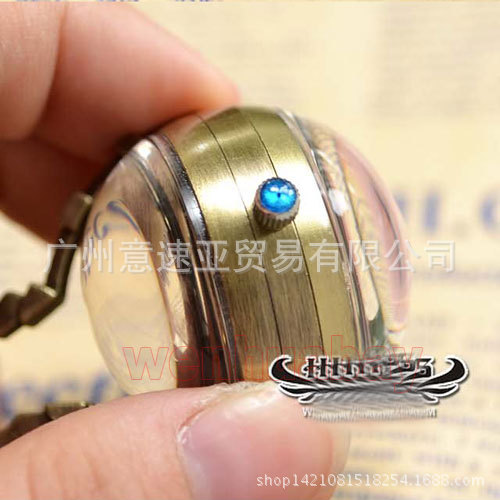 外貿貨源批發 經典復古圓球透明機械懷表掛表項鏈表時尚吊飾
