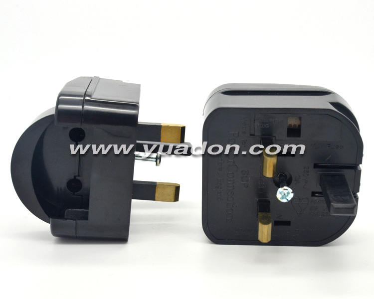 欧规转英规插座 欧式转换英电源插座 SCP德标转香港插头 转换插头