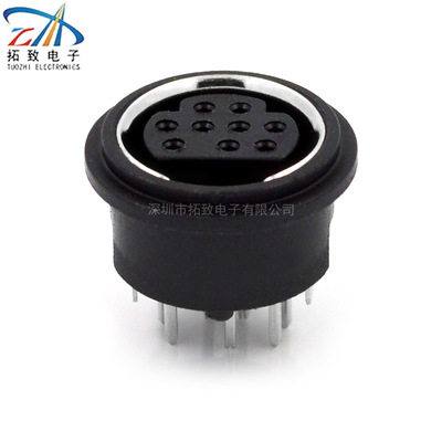 [【厂家直供】S端子中11P方型180度插板母座 MDC-9-04 直插立式]