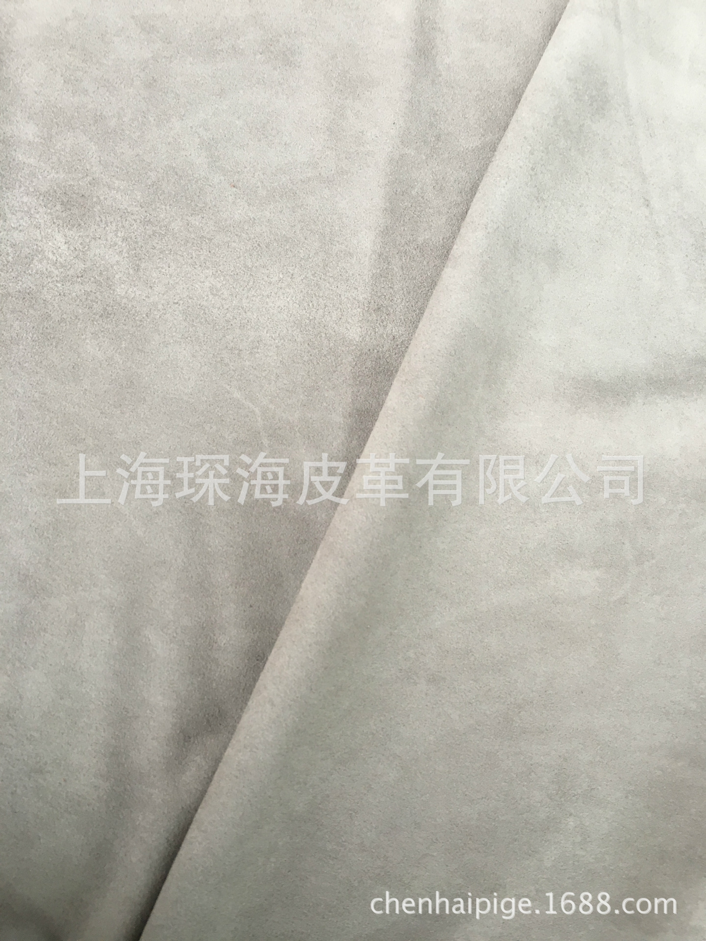 羊绒 皮革皮料 服装面料 皮革 反绒皮  浅灰色