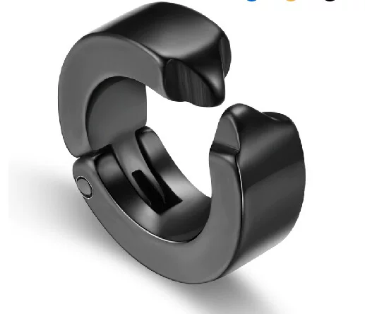 Aliexpress Taobao Hot-Selling Titanium Steel Ear Clips Without Piercing for Men and Women Gk23 Geometric Design