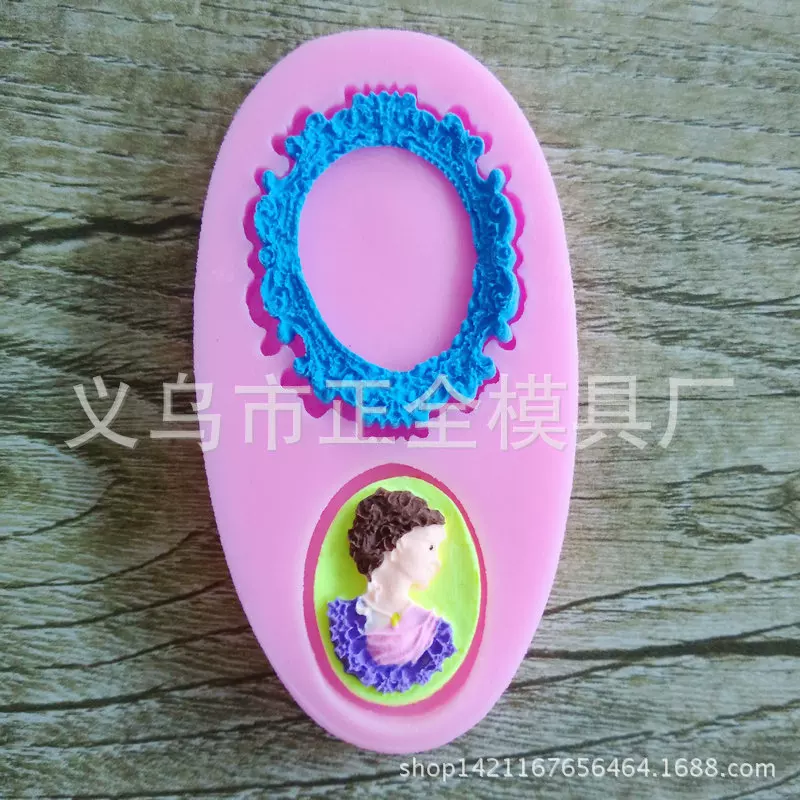 Ретро формочка из силикона, акриловый фондант, глина, DIY