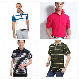 2017新品t恤品牌男士短袖翻领 男 厂家直销纯棉男式T恤混批打包