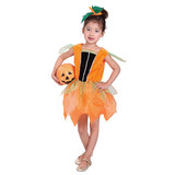 Хэллоуин карнавальная вечеринка, макияж, сценическая одежда, G-0129 тыквенная фея платье