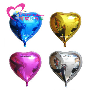24寸光板爱心铝膜气，心型气球-24寸铝膜心形婚庆气球
