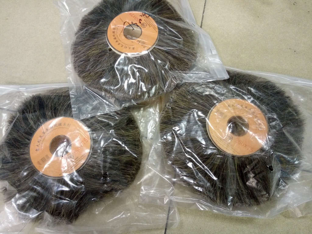 马毛轮 棕毛轮打磨软马尾轮定制规格250*75 9#