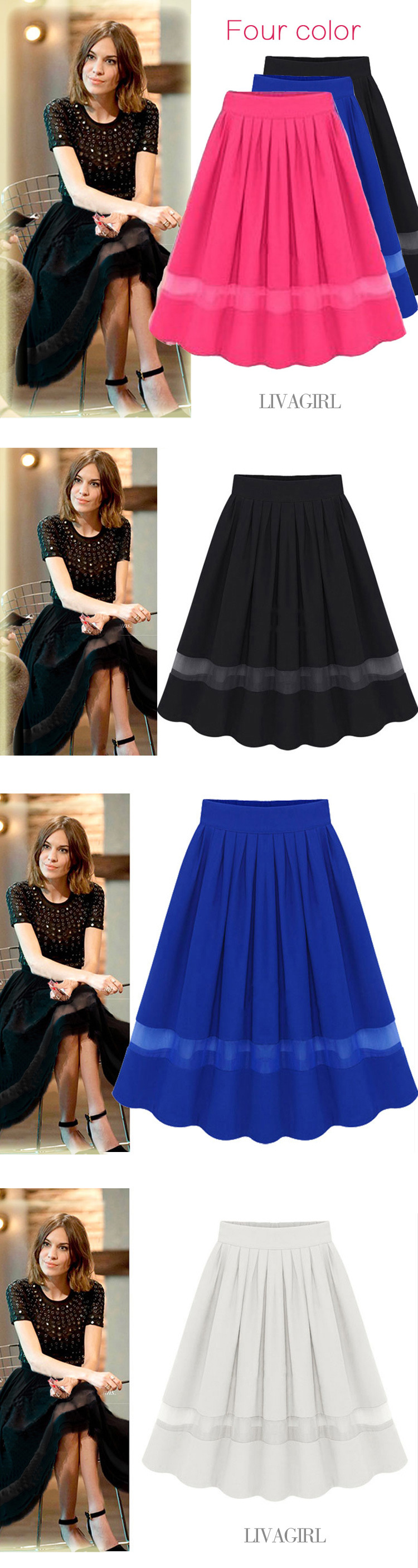 Jupe en Mousseline de soie - Ref 3441634 Image 11