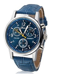 批發外貿新款男士皮帶手錶裝飾三眼休閒時尚石英手錶運動表