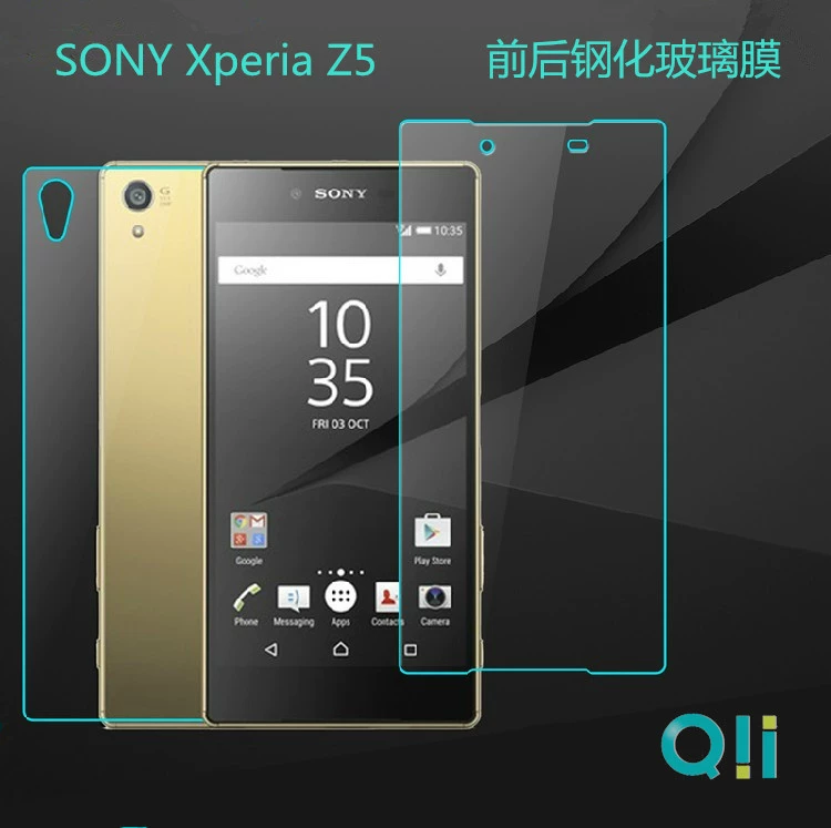 Защищающее стекло QII для Sony Xperia Z5, пленка для стекла Z5, задняя сталь
