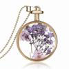 Necklace, perfume, golden water, transparent crystal pendant, wholesale
