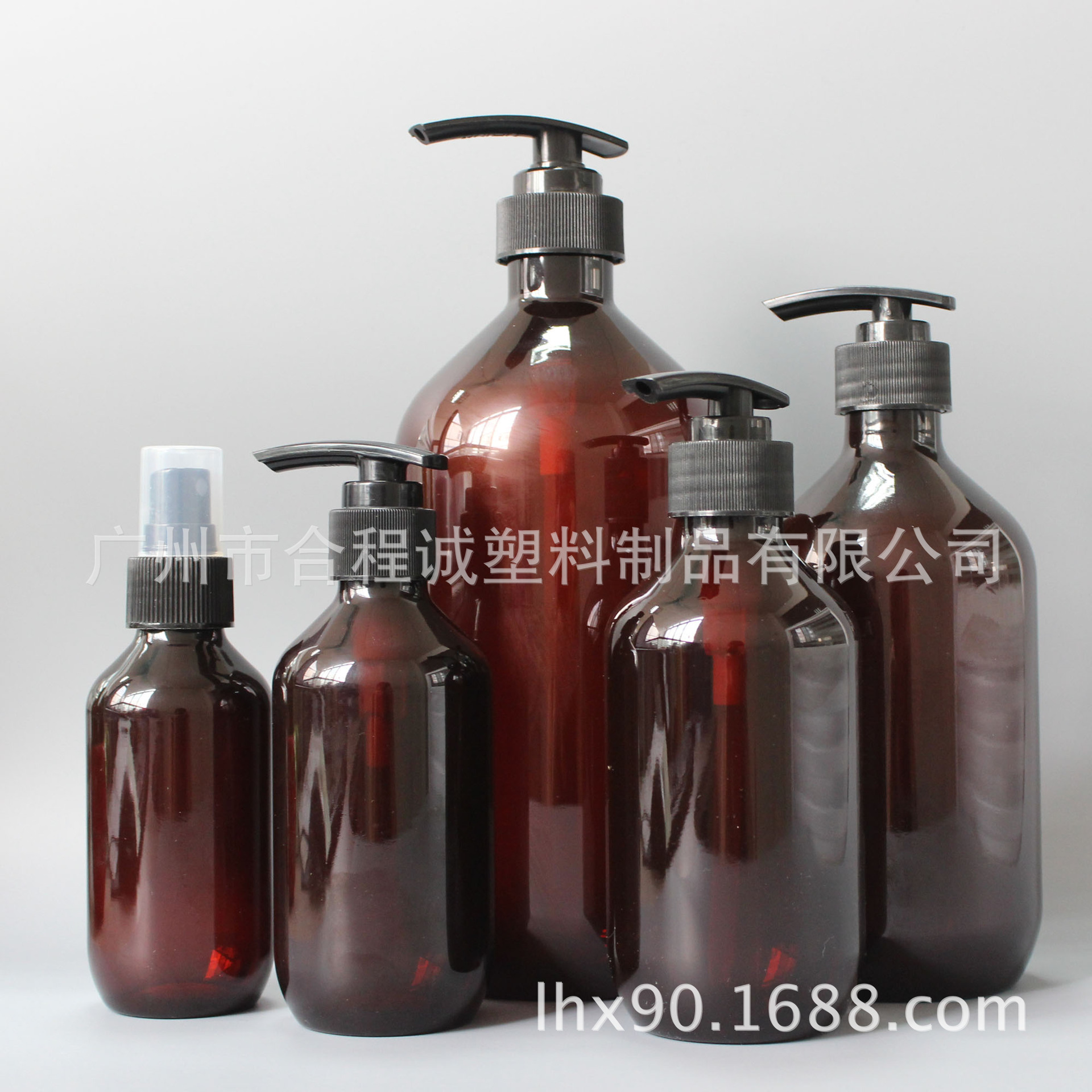 厂家直销洗发水系列瓶子 褐色压泵瓶  100ml-500ml