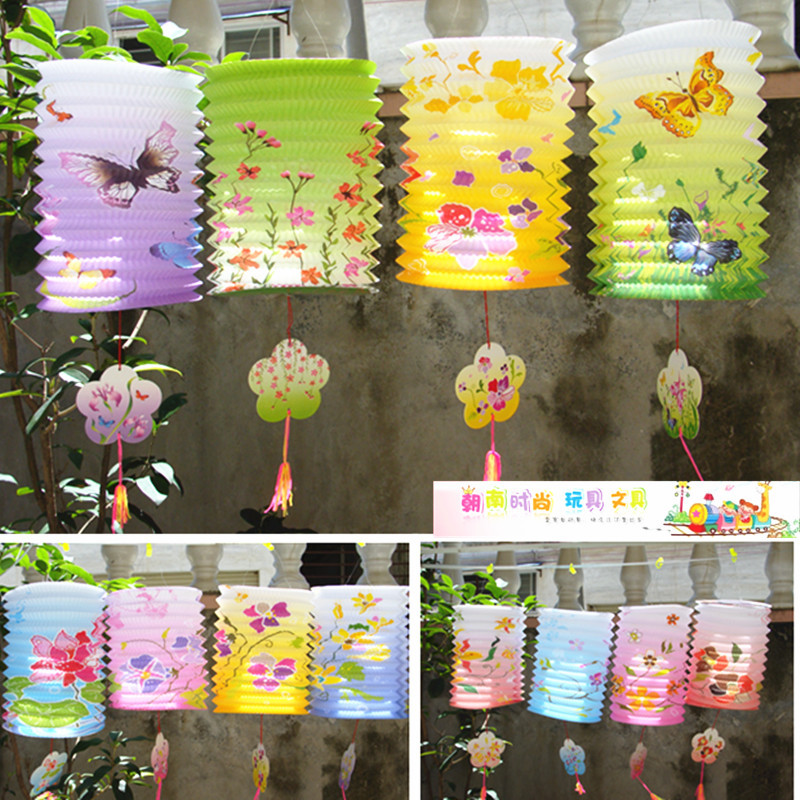 Christmas New Year's Day decorate Flowers butterfly Colorful festival Scenery prop tradition Organ stretching Paper lanterns wholesale