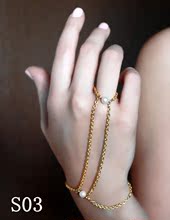 HA003  欧美流行简单珍珠手链 外贸平台热卖身体链hand chains
