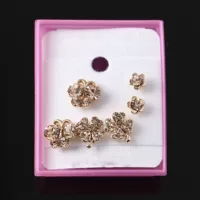High-end earrings, four-leaf clover