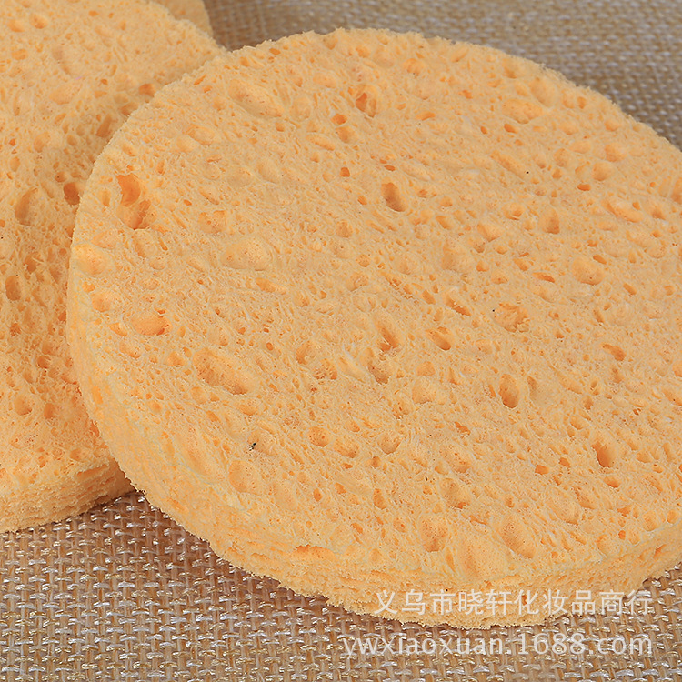 Ronda de pulpa de madera de algodón de limpieza facial puff engrosada limpieza de la piel delicada lavado de la cara esponja tienda de herramientas de belleza al por mayor