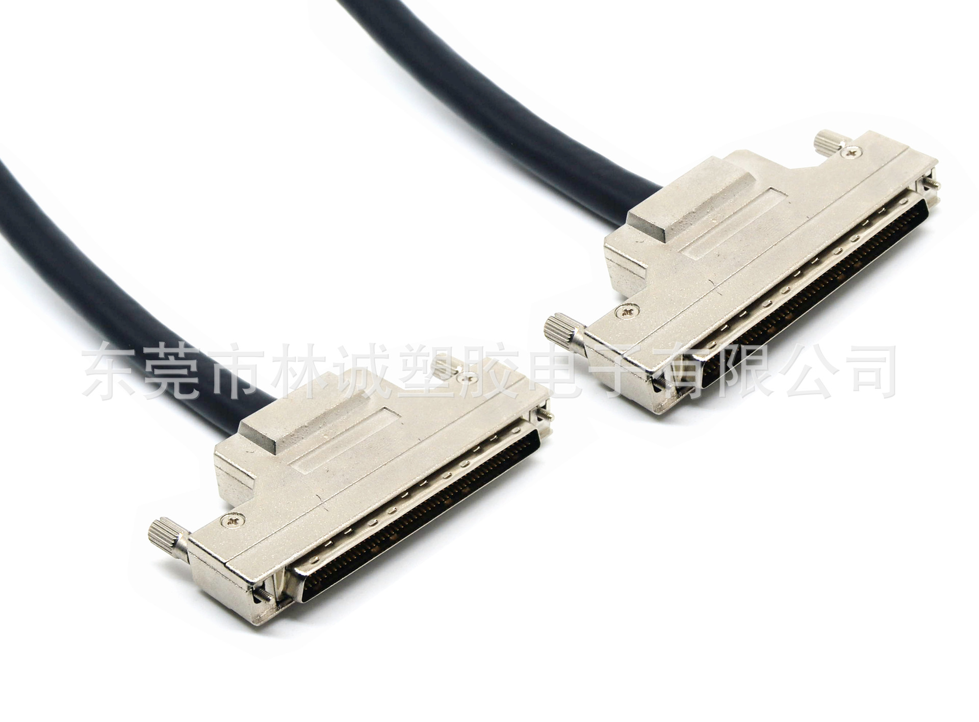 SCSI II 100P Male To Male Cable锌合金外壳螺丝式CABLE设备线束|ms