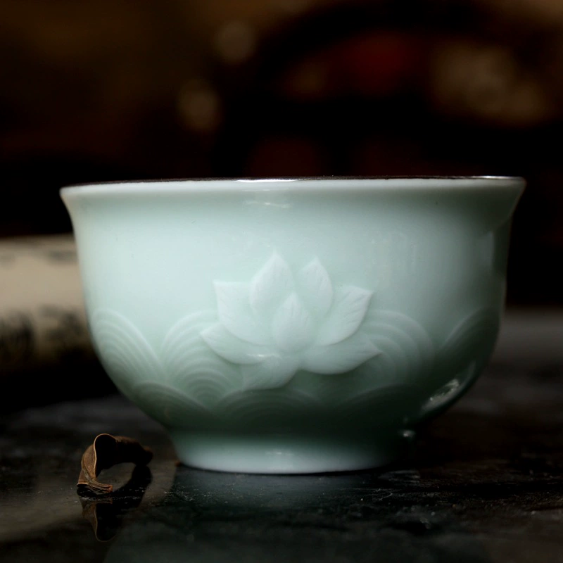 Пластик из керамики чашка для чая кунг-фу из чайного сервиза Celadon керамическая чашка чашка кунг-фу чашка Shadow Cosk - фарфоровая чашка для чая