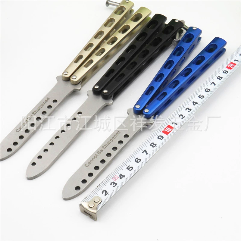 Practice with butterfly for training, butterfly knife, USA