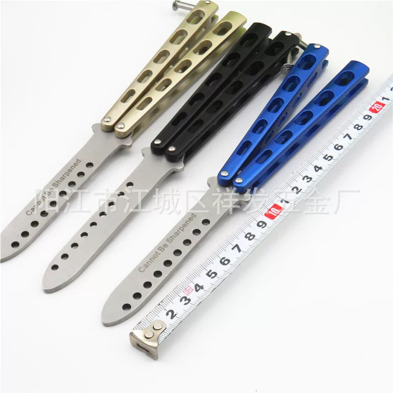 Practice with butterfly for training, butterfly knife, USA