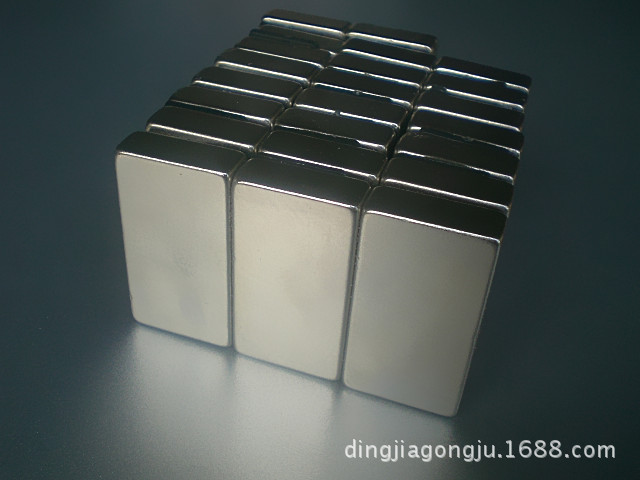 供应45x25x10mm镀锌 钕铁硼 长方形强力磁铁 圆形吸铁石 强磁
