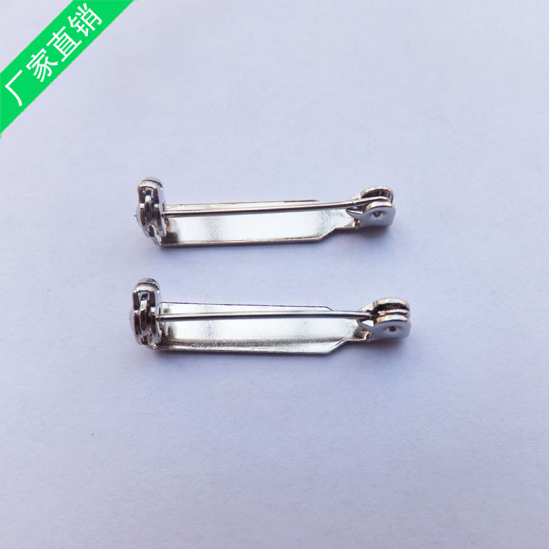 厂家现货胸花徽章简针别针 安全简针2.5cm两孔镀镍安全别针-阿里巴巴